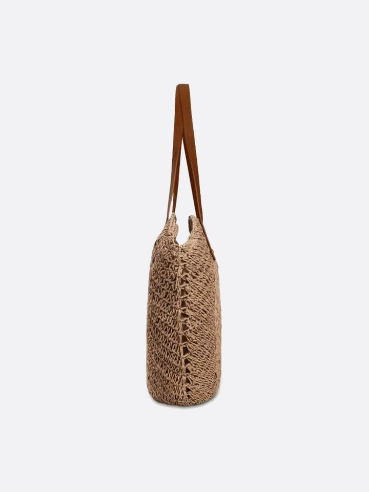 Sac de plage en paille tressée