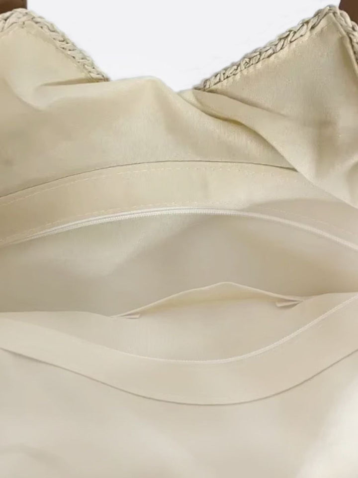 Sac de plage en paille tressée